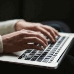 Person using laptop photo