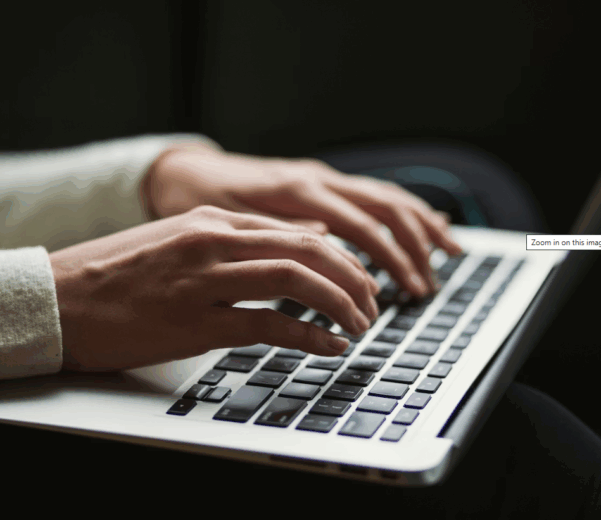 Person using laptop photo